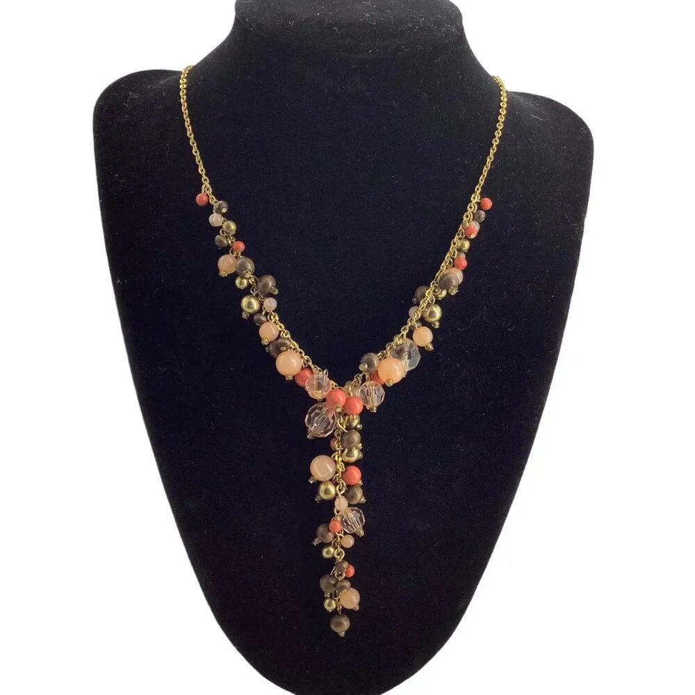 Avon Lariat‎ Beaded Y Drop Necklace 19